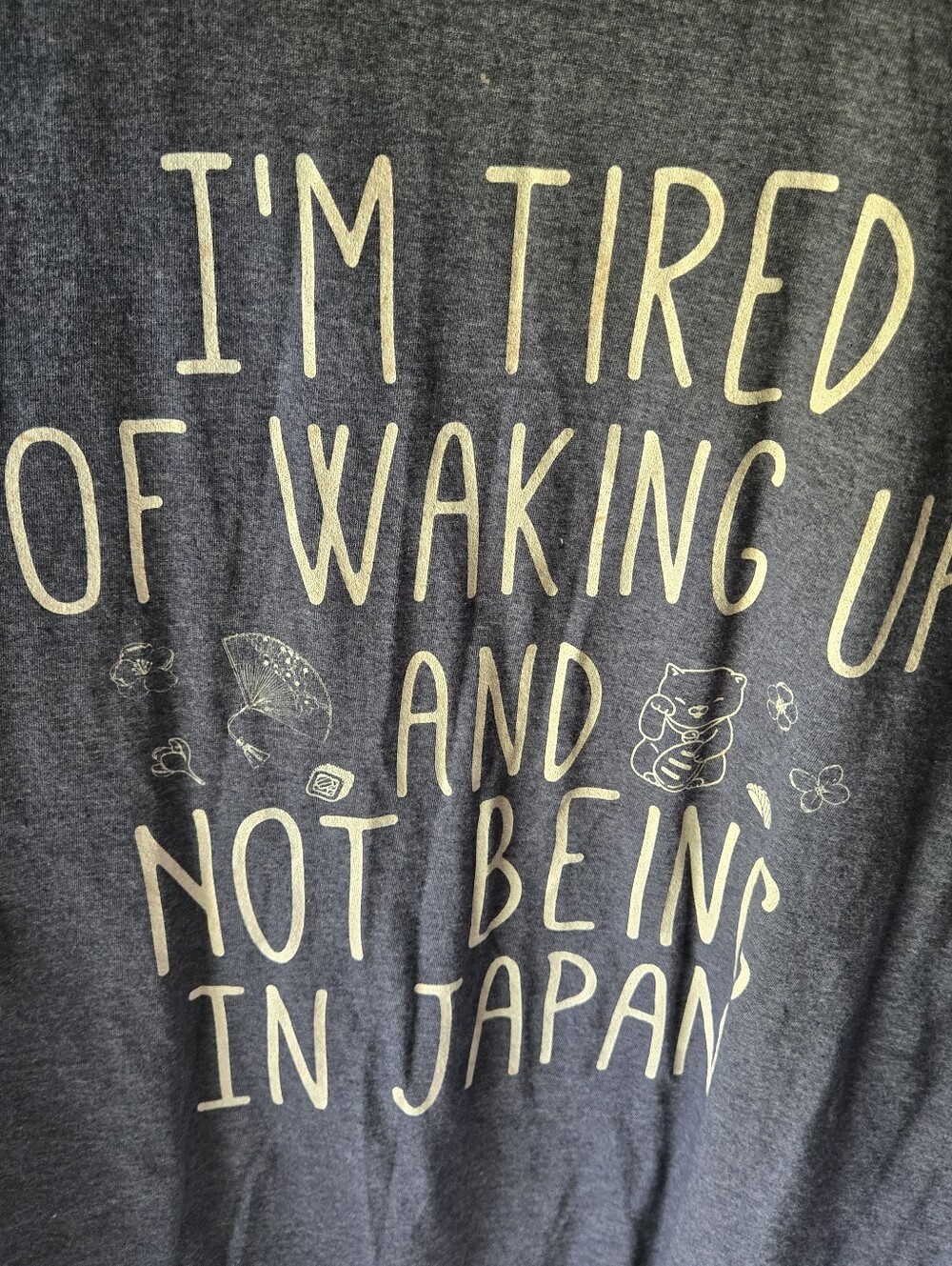 Japan Novelty Travel T-Shirt Size Large UNISEX Mimimalist Print Places To See
